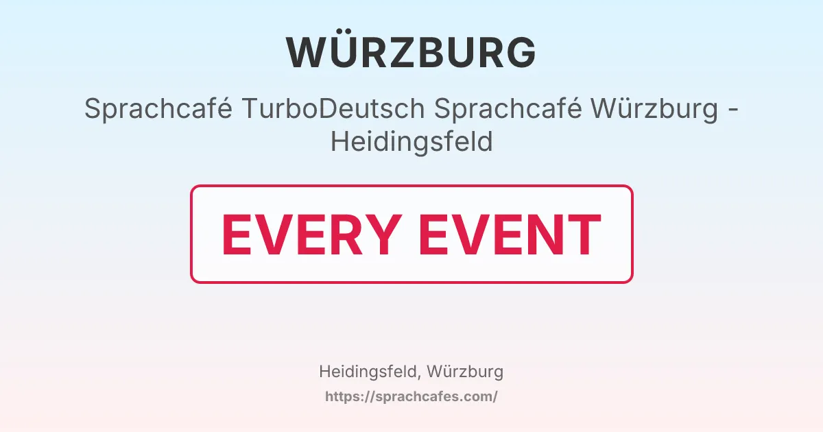 TurboDeutsch Sprachcafé Würzburg - Heidingsfeld – event photo