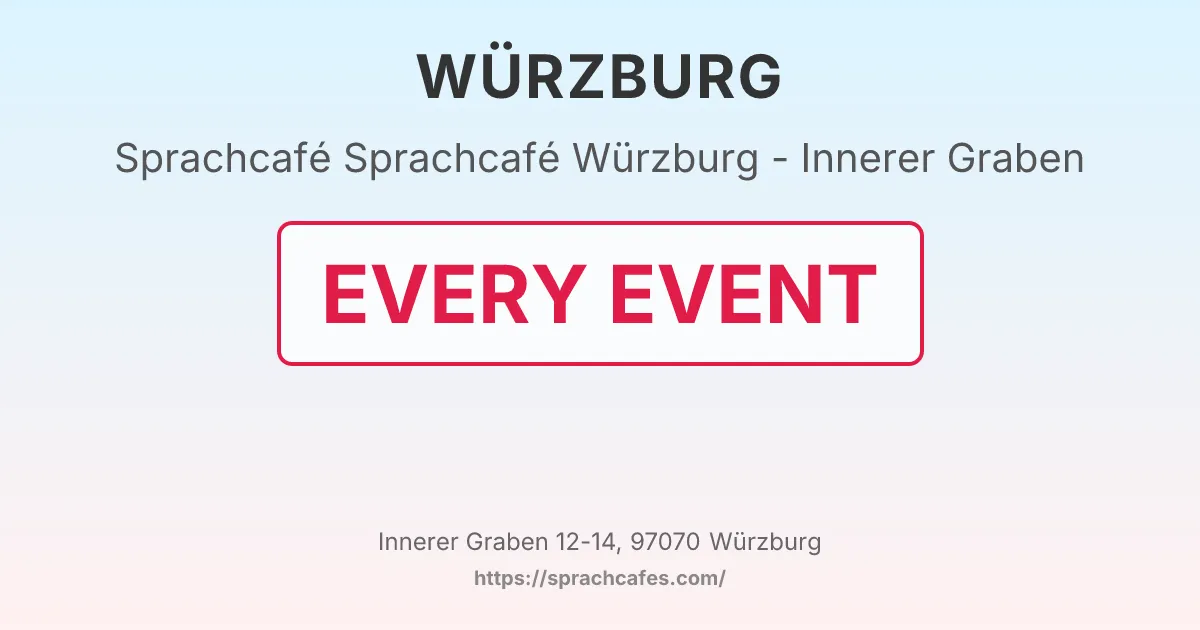Sprachcafé Würzburg - Innerer Graben – event photo