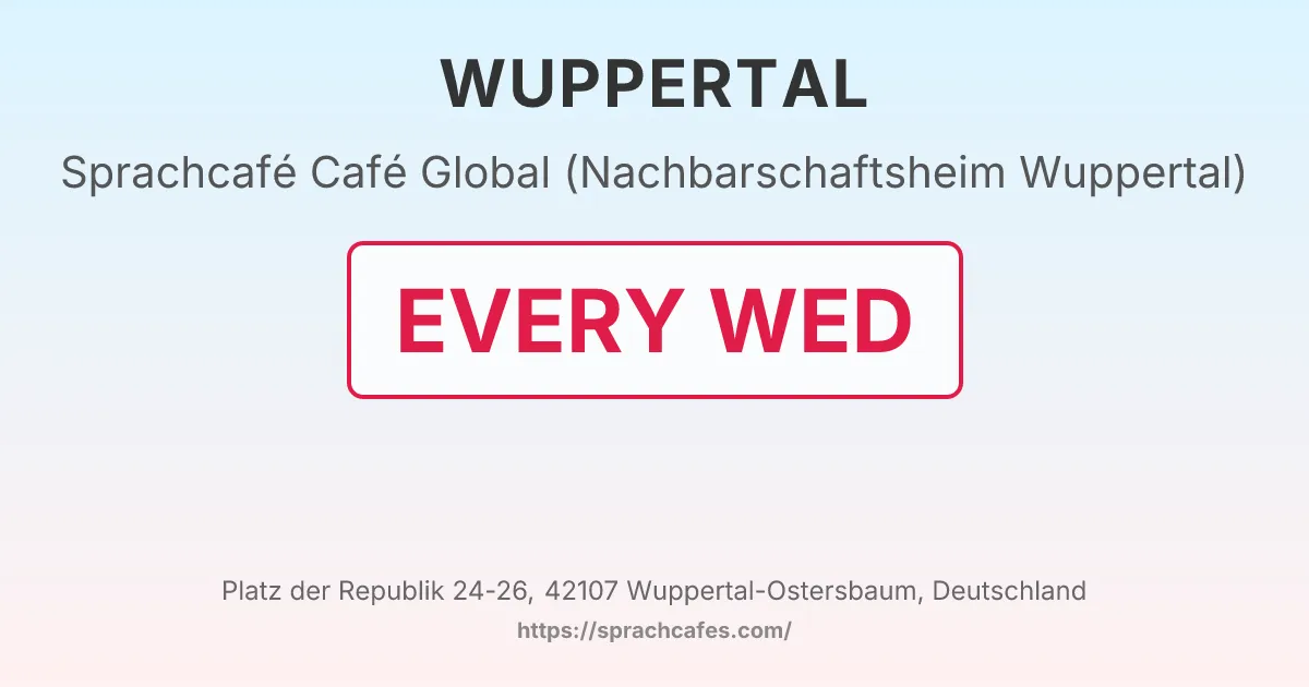 Café Global (Nachbarschaftsheim Wuppertal) – event photo