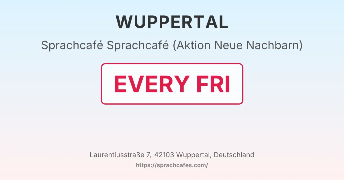 Sprachcafé (Aktion Neue Nachbarn) – event photo