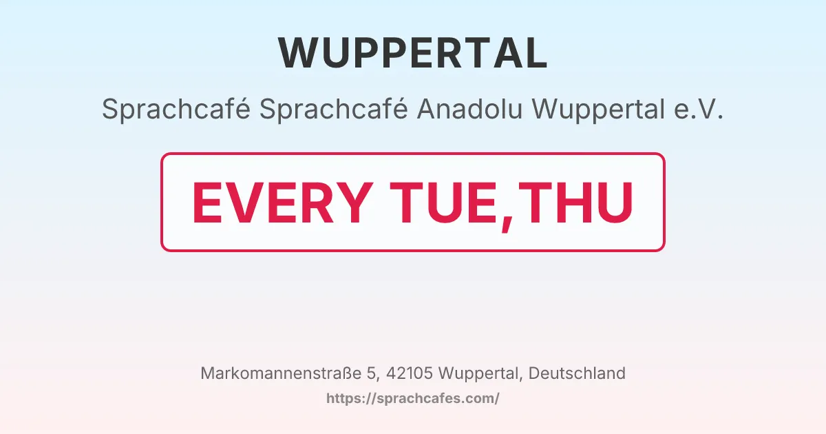 Sprachcafé Anadolu Wuppertal e.V. – event photo