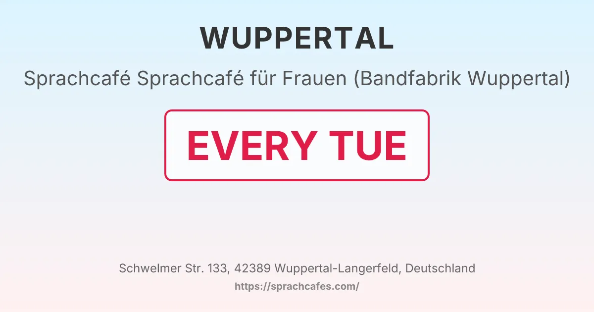 Sprachcafé für Frauen (Bandfabrik Wuppertal) – event photo