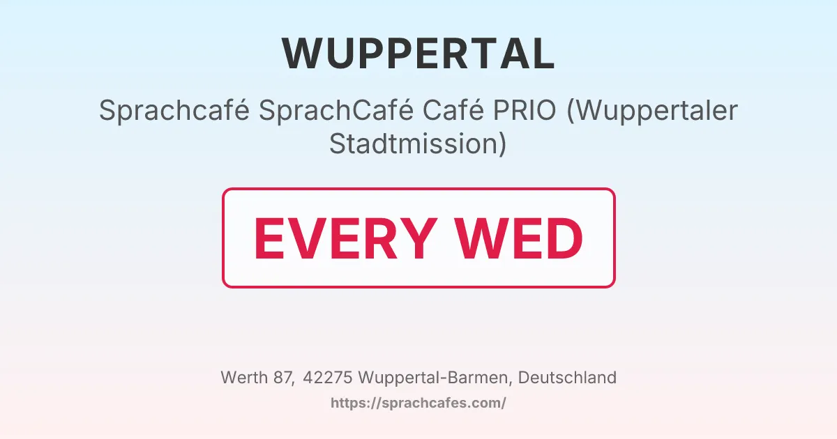 SprachCafé Café PRIO (Wuppertaler Stadtmission) – event photo