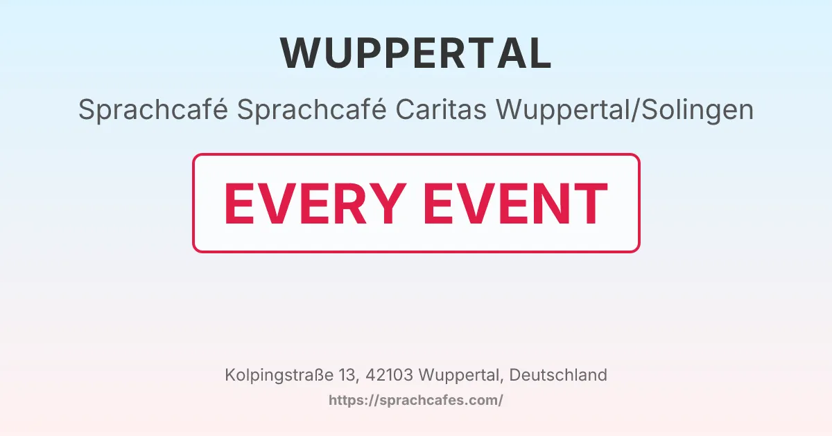 Sprachcafé Caritas Wuppertal/Solingen – event photo