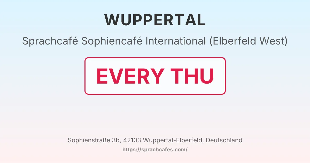 Sophiencafé International (Elberfeld West) – event photo