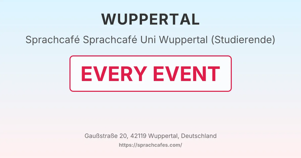 Sprachcafé Uni Wuppertal (Studierende) – event photo